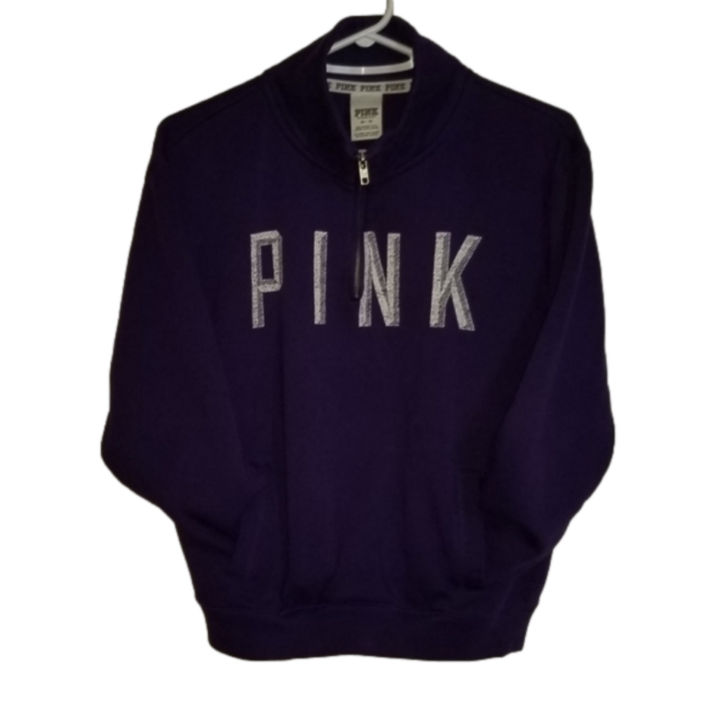 Pink By Victoria Secret 1/4 Zip Pullover Sweater Size XS
